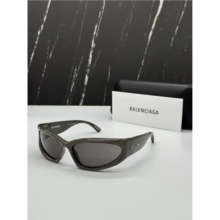 Balenciaga BB0157S 008 Brown Unisex Sunglasses Balenciaga Eyewear