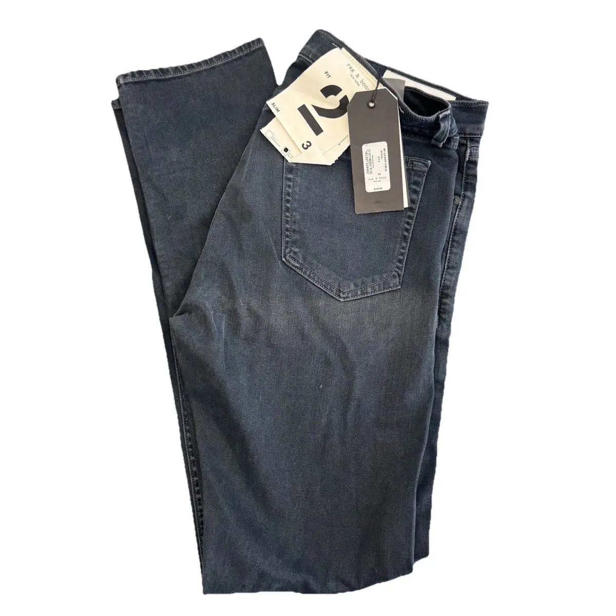 Rag Bone Jeans Men 32x31 - Fit 2 Slim Gray Denim Mid Rise Stretch