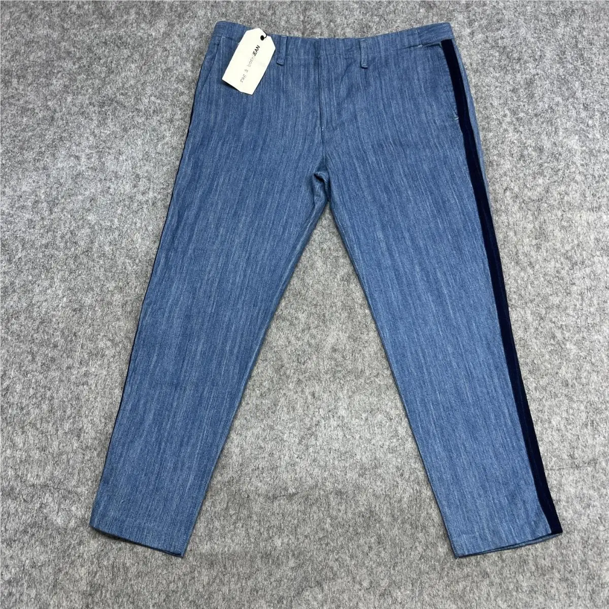 Rag Bone Pants Womens 30 Blue Denim Chino Slim Fit Side Tuxedo Stripe FIT36x27