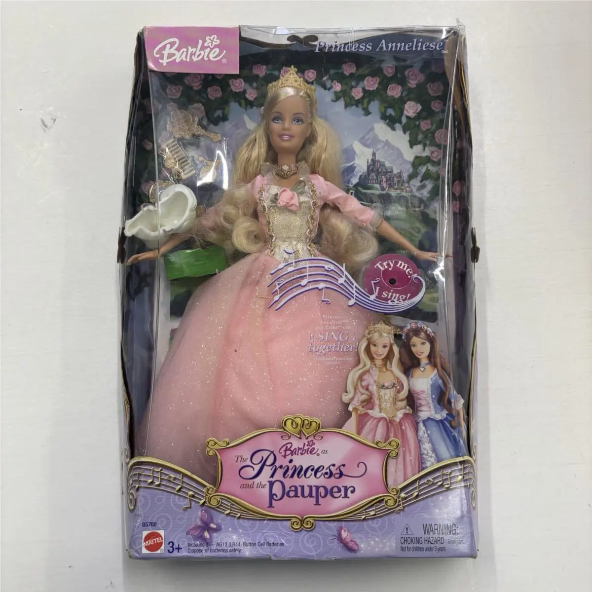 Barbie Princess Anneliese Singing Doll 12 Princess and The Pauper 2004