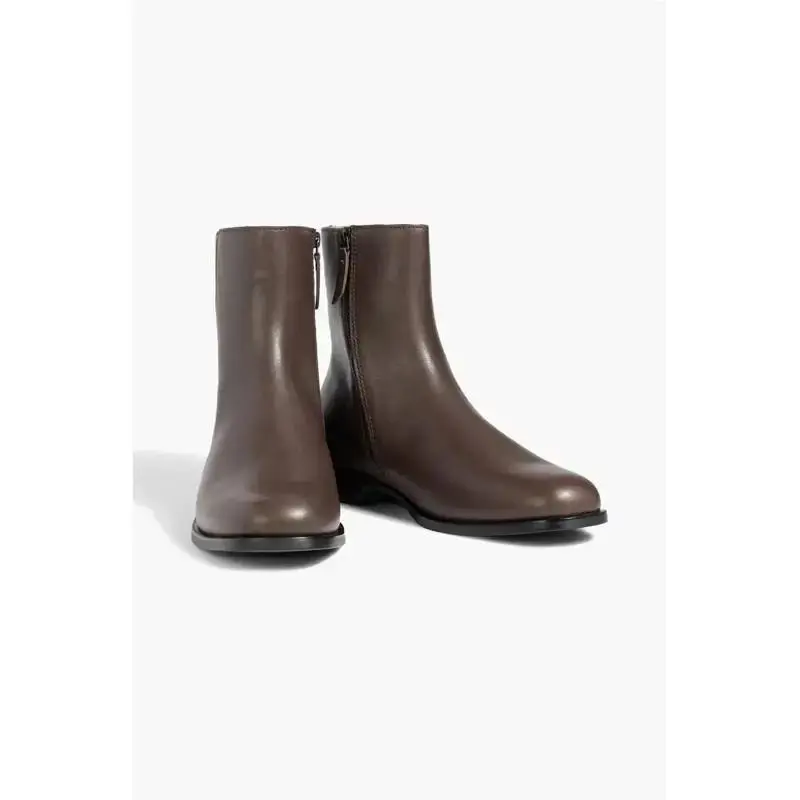 Rag Bone Enzo Leather Boots Men`s 41/8US Dark Espresso Side Zip Closure