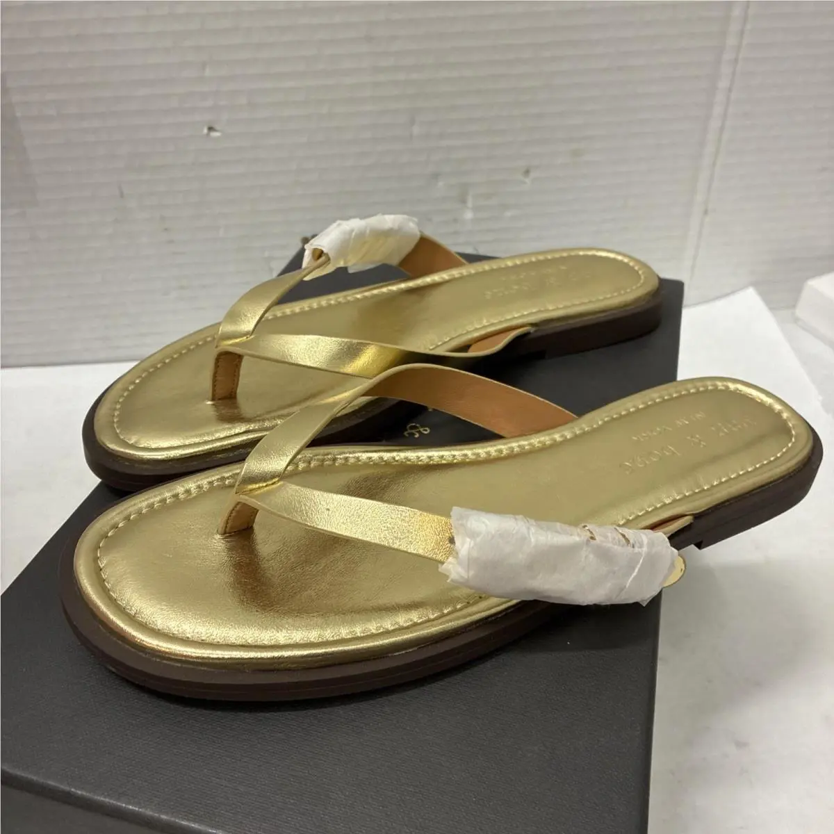 Rag Bone Gia Thong Sandals Color Gold Size 8.5 US
