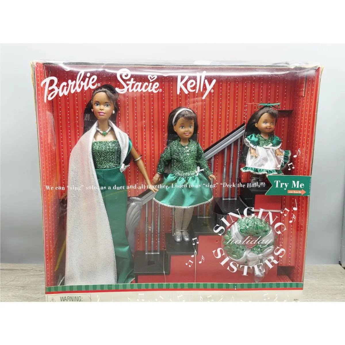 Barbie Singing Holiday Sisters Stacie Kelly Doll African American AA Works