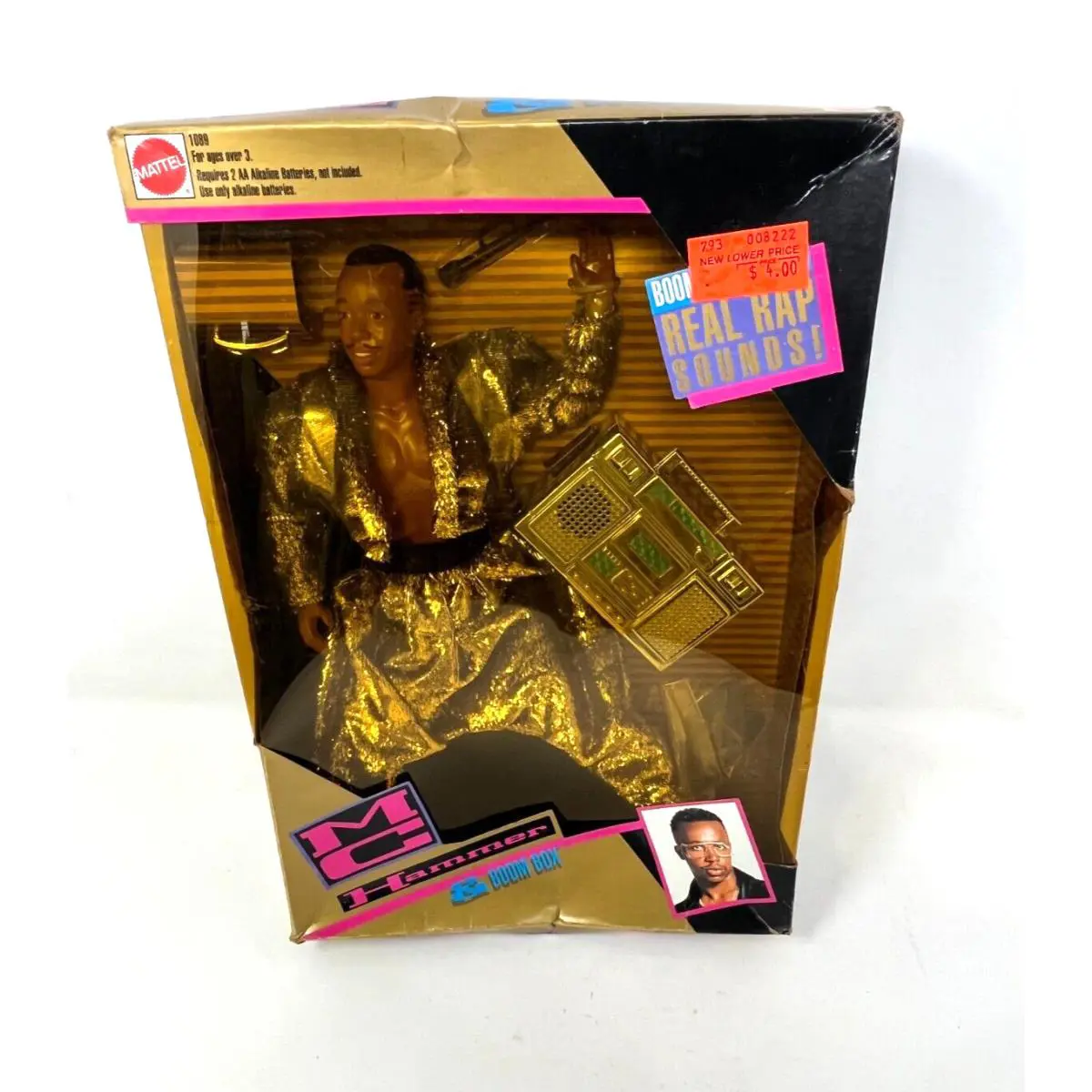 MC Hammer Boom Box Fashion Doll Mattel Real Rap Sounds 1991