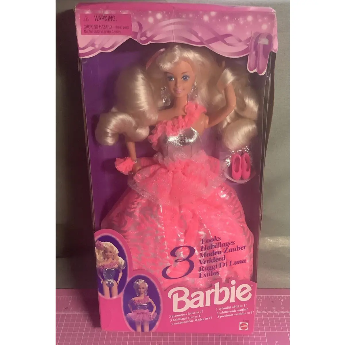 3 Looks Barbie Doll Mattel 12339 1994