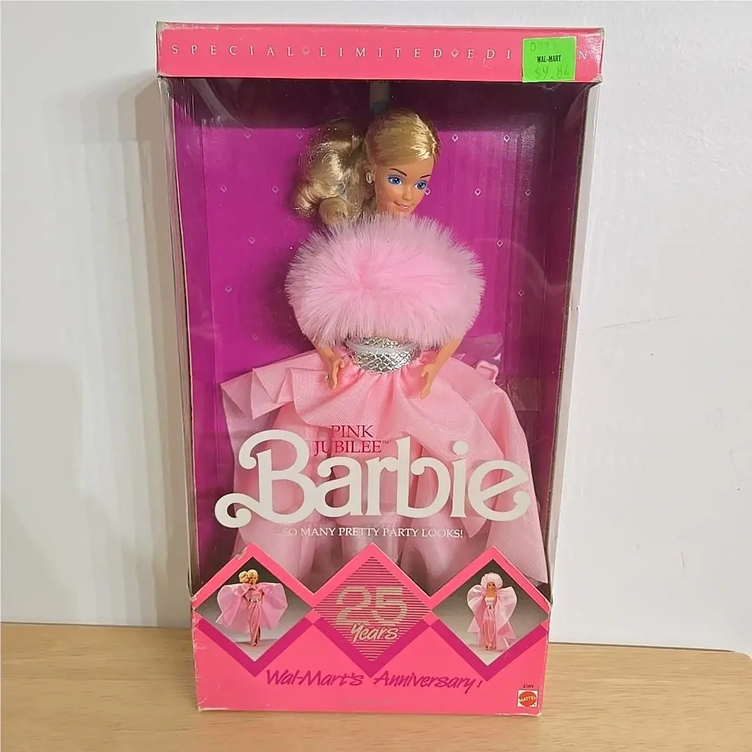 Vintage 1987 Mattel “pink Jubilee Barbie” 4589 Nrfb Barbie Doll Walmart