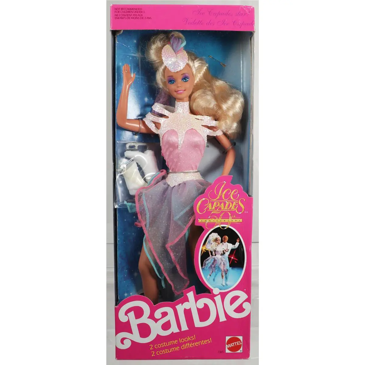 Barbie Ice Capades Doll 50th Anniversary Foreign - 7365 Nrfb 1989 Mattel Inc