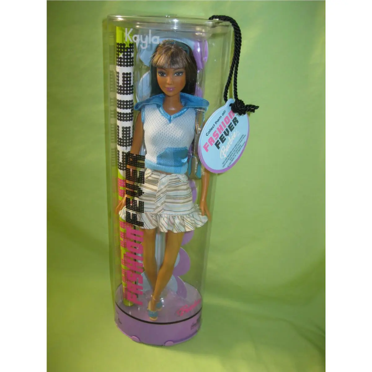 HO868 Barbie 2004 Fashion Fever Modern Trends Kayla Doll in Blue Outfit Nrfb