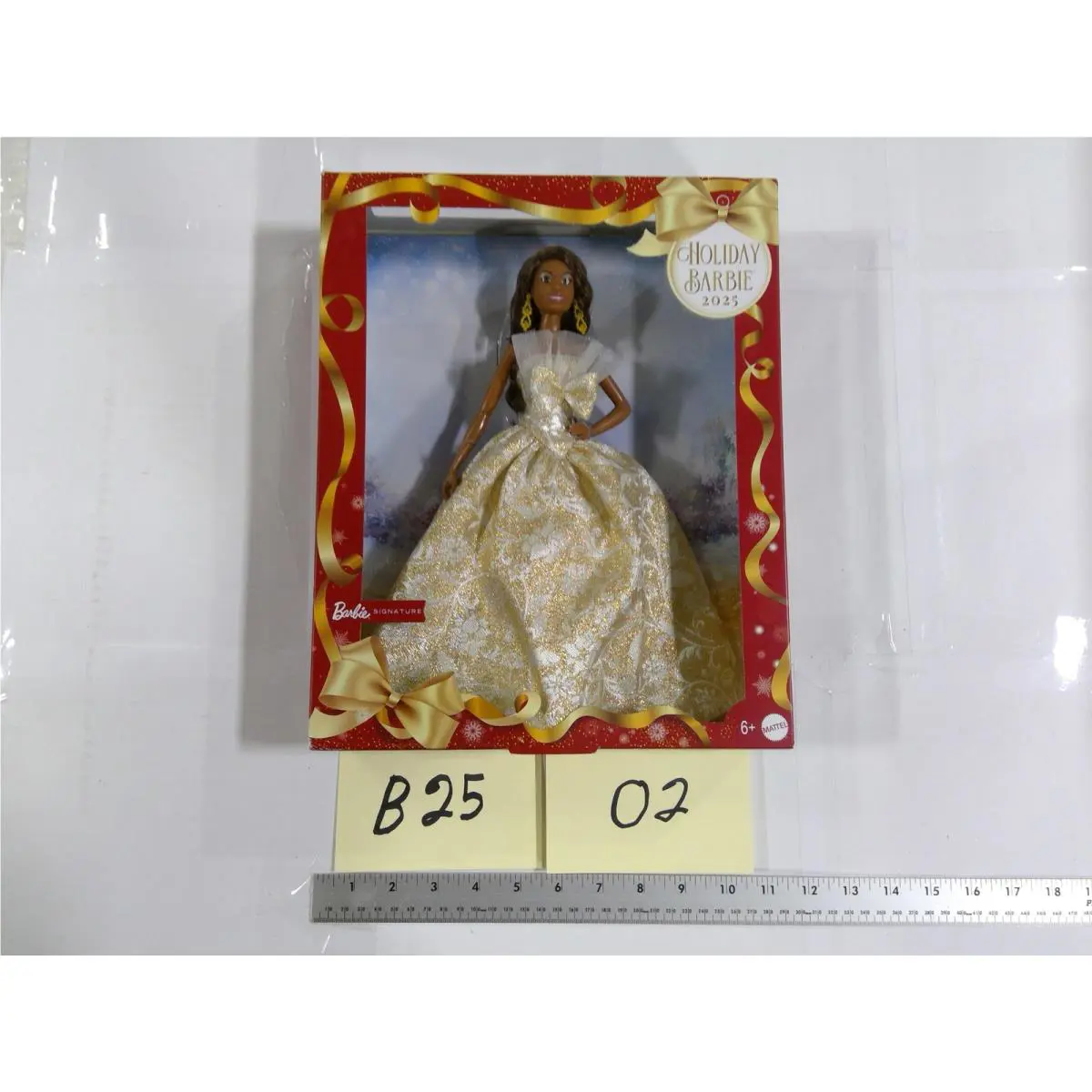 Barbie 2025 Holiday Barbie Signature 12in Doll Gown Collector Mattel