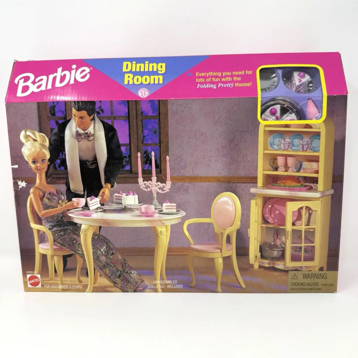 Vintage Barbie Dining Room Playset 1996 Dollhouse 67551-91