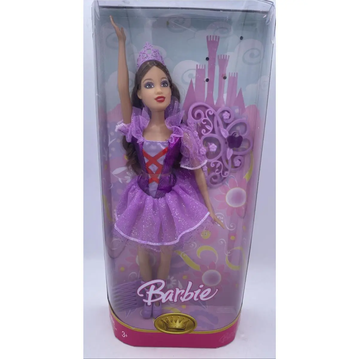 2007 Barbie Princess Ballerina with Tiara Purple Mattel M0131