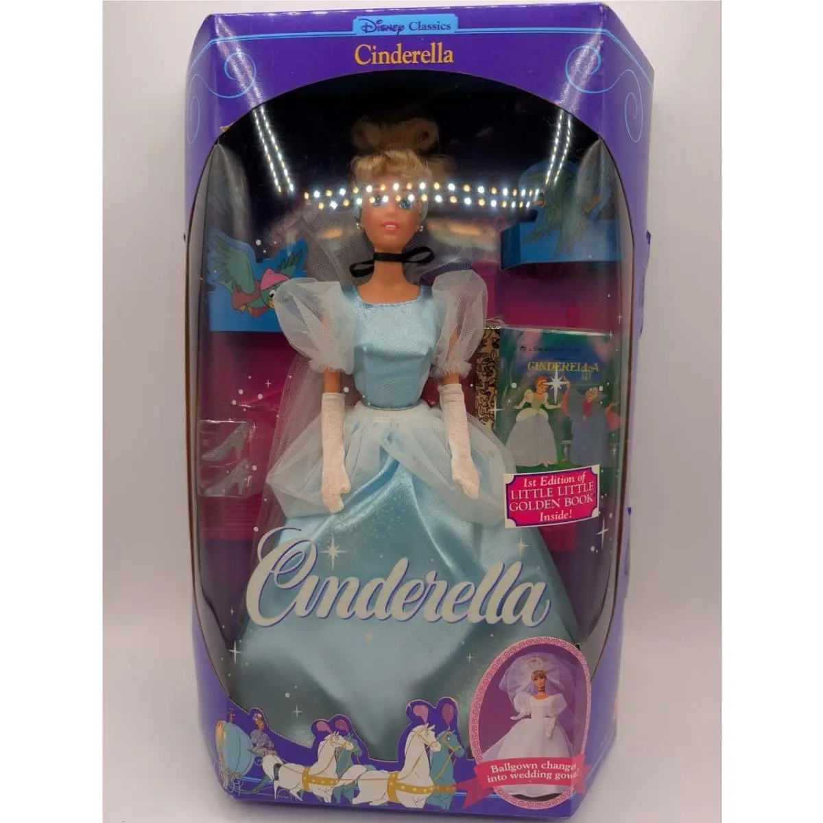 Cinderella Barbie 1991 Mattel Disney Classics 1st Edition Fashion Doll 1624 BA1