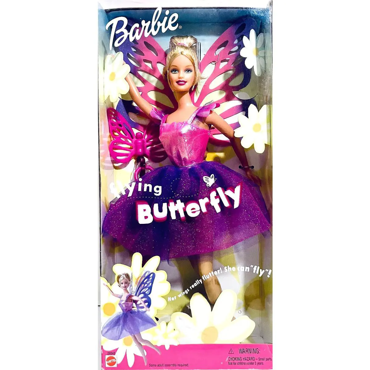 Mattel 2000 Barbie Flying Butterfly 11.5 Doll Her Wings Really Flutter