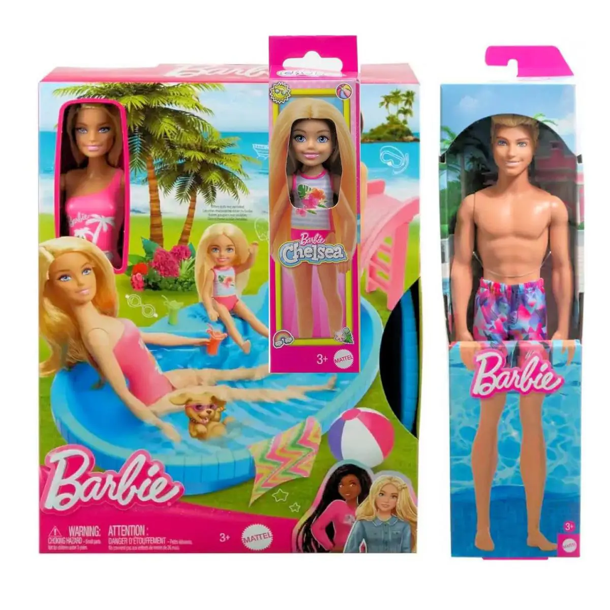 Barbie Pool Party Playset with Ken Chelsea and Accessories