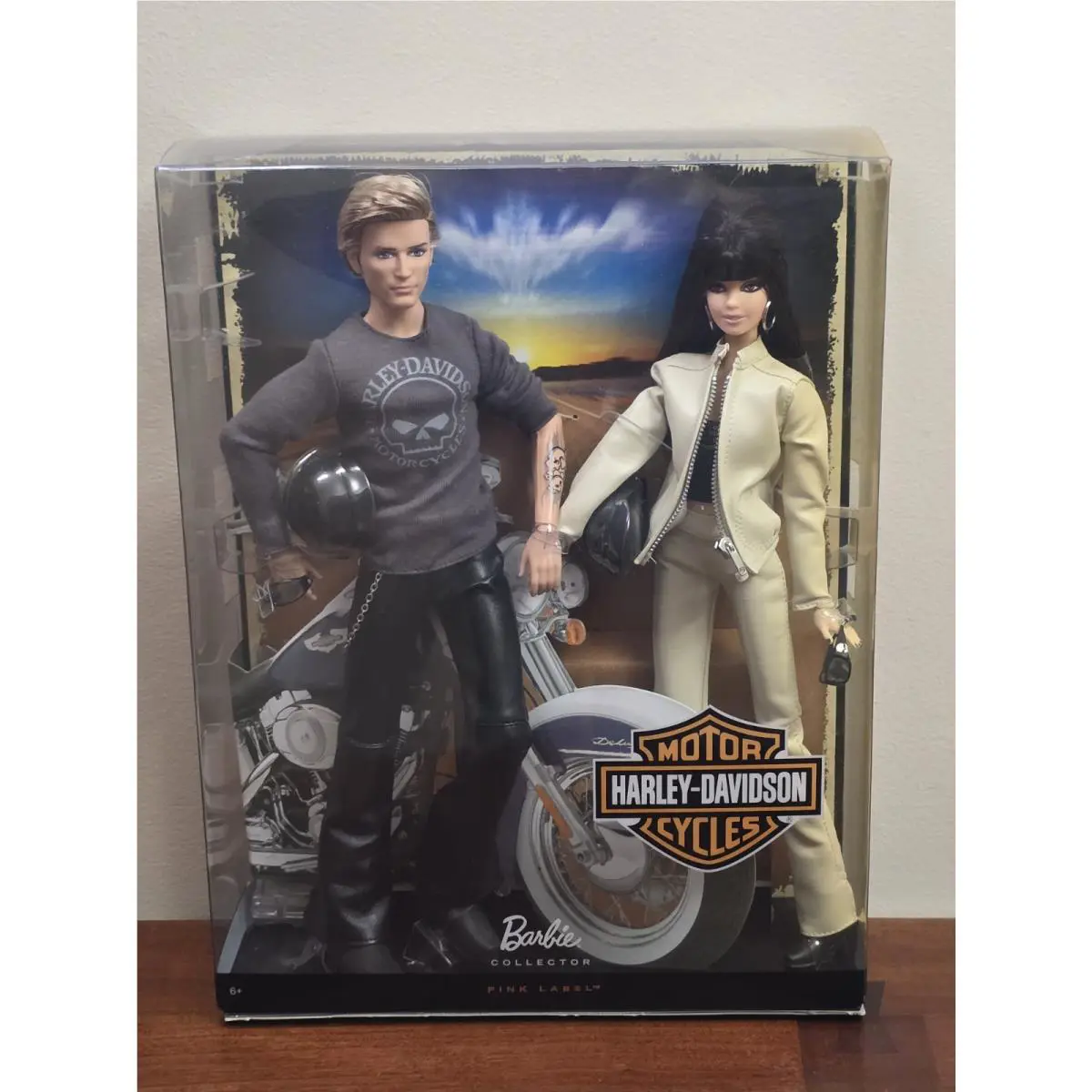 Harley Davidson Barbie Ken Doll Gift Set Pink Label 2009 Dolls