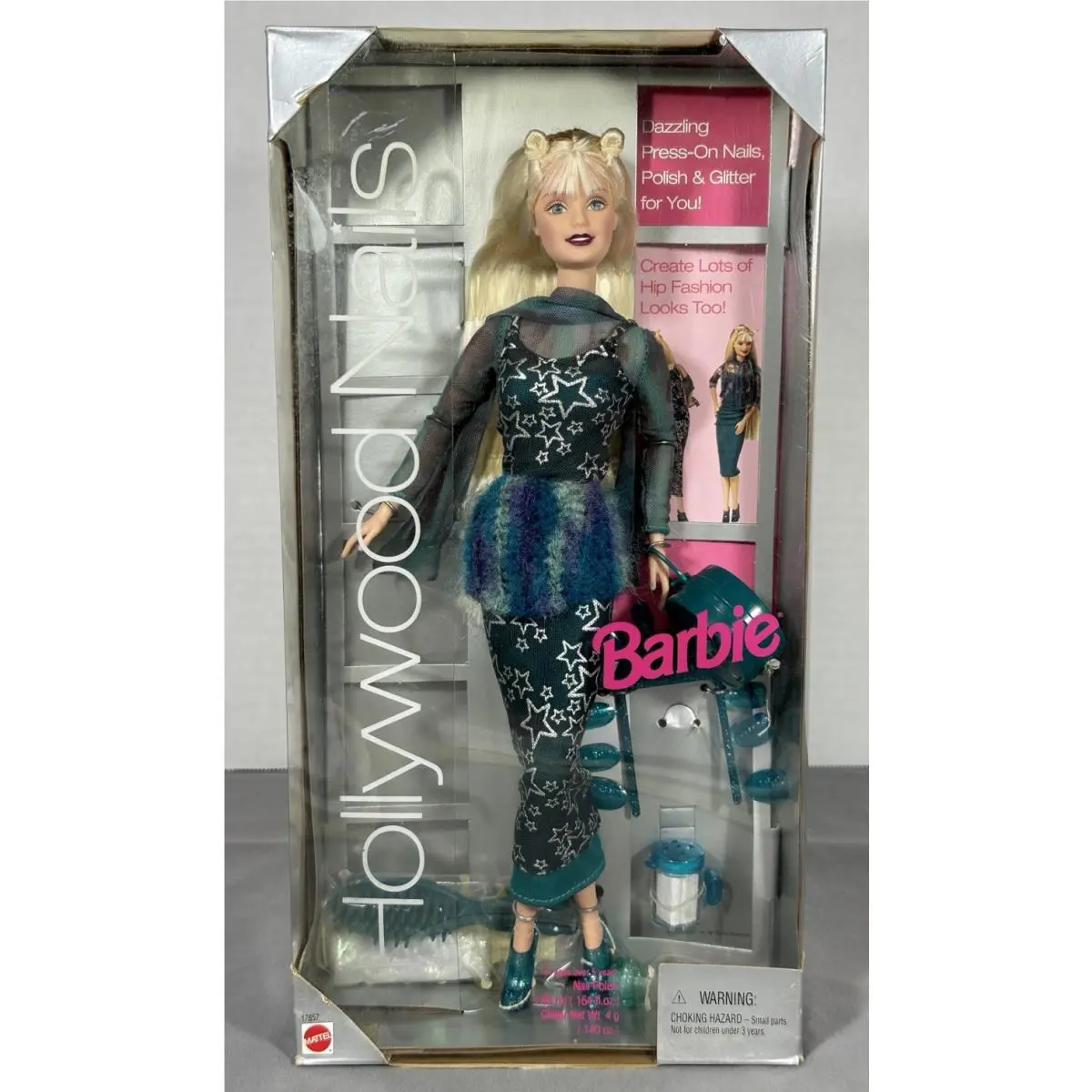 1999 Hollywood Nails Barbie Doll 17857 Nrfb Y2K Millennium Mattel