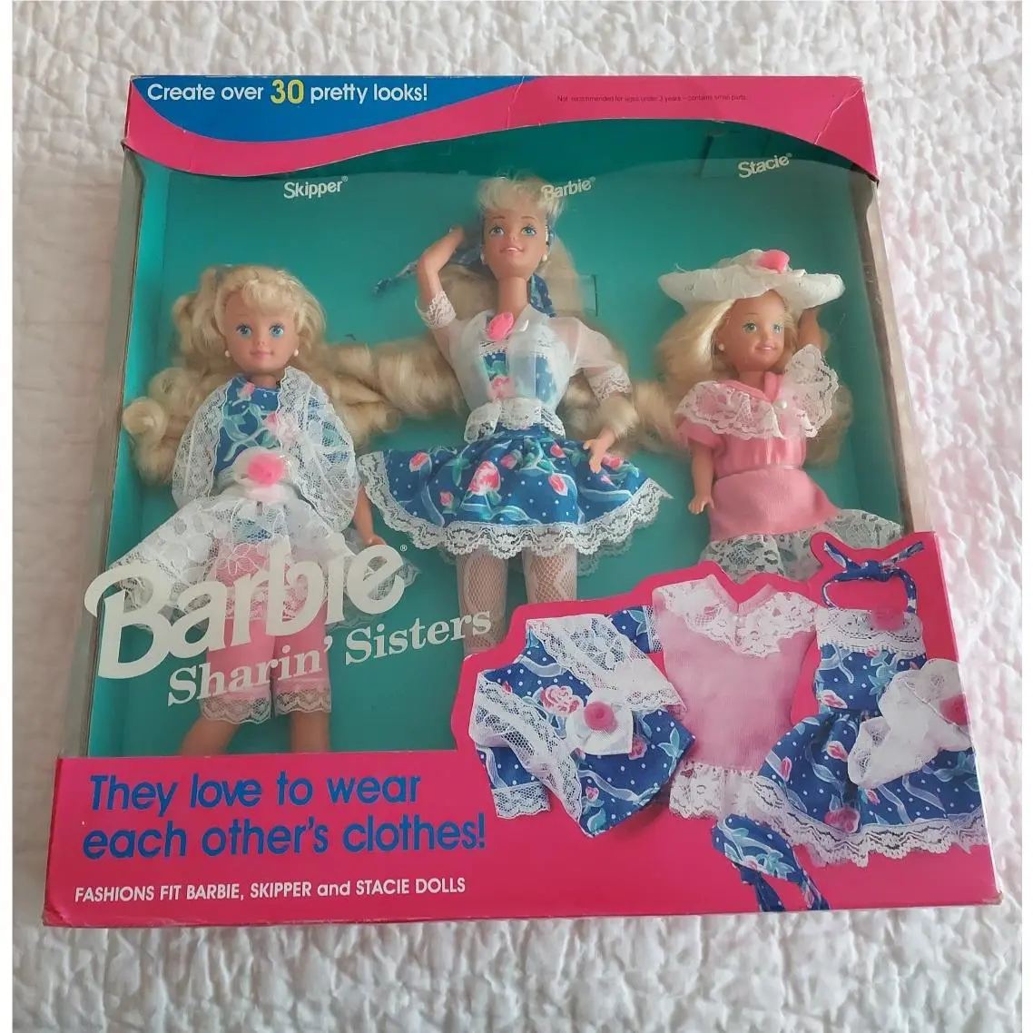 Barbie Sharin Sisters Gift Set Vintage Mattel 1992 3 Dolls Included Box