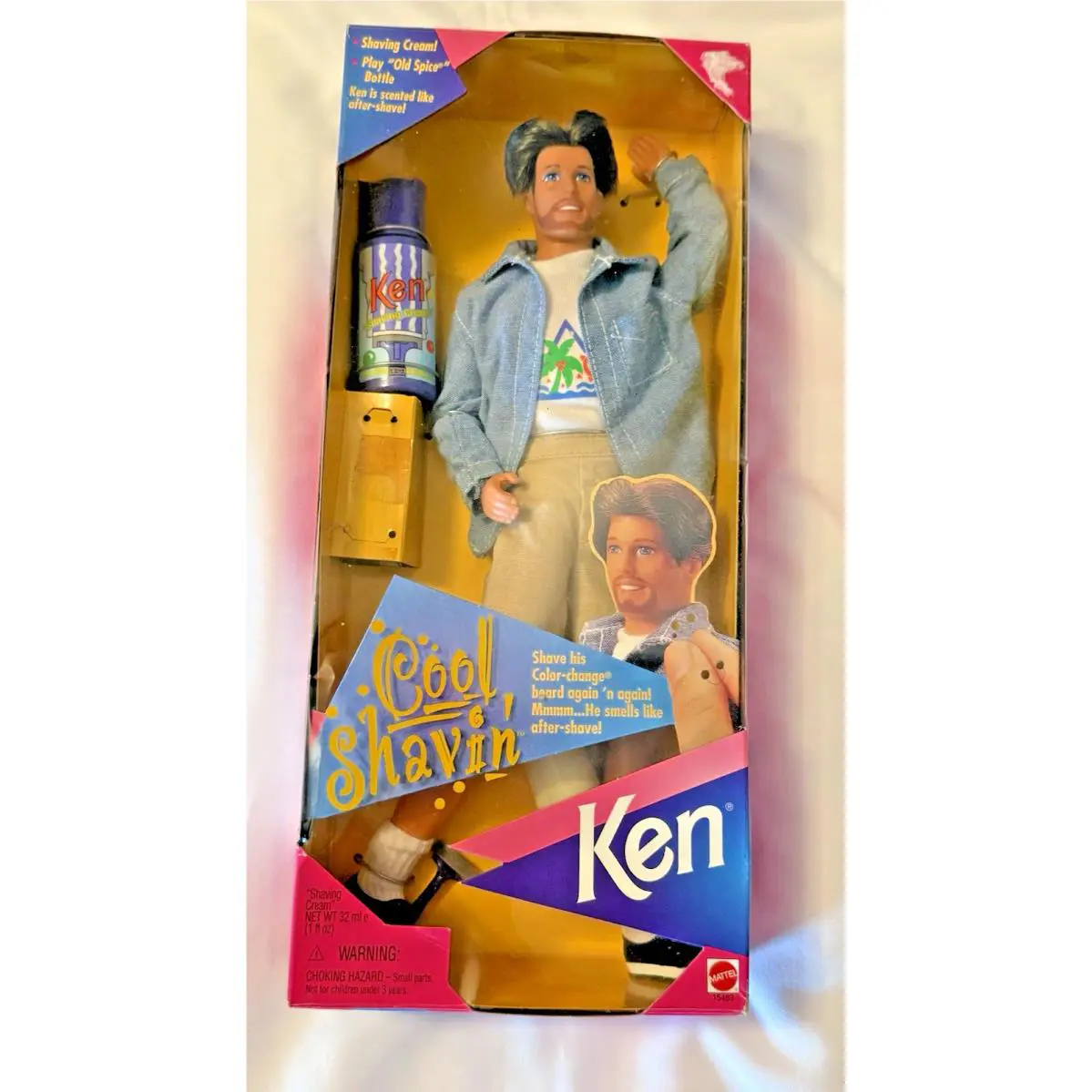 Ken Doll-cool Shavin` Ken Doll W Color Change Beard 1996 -vtg