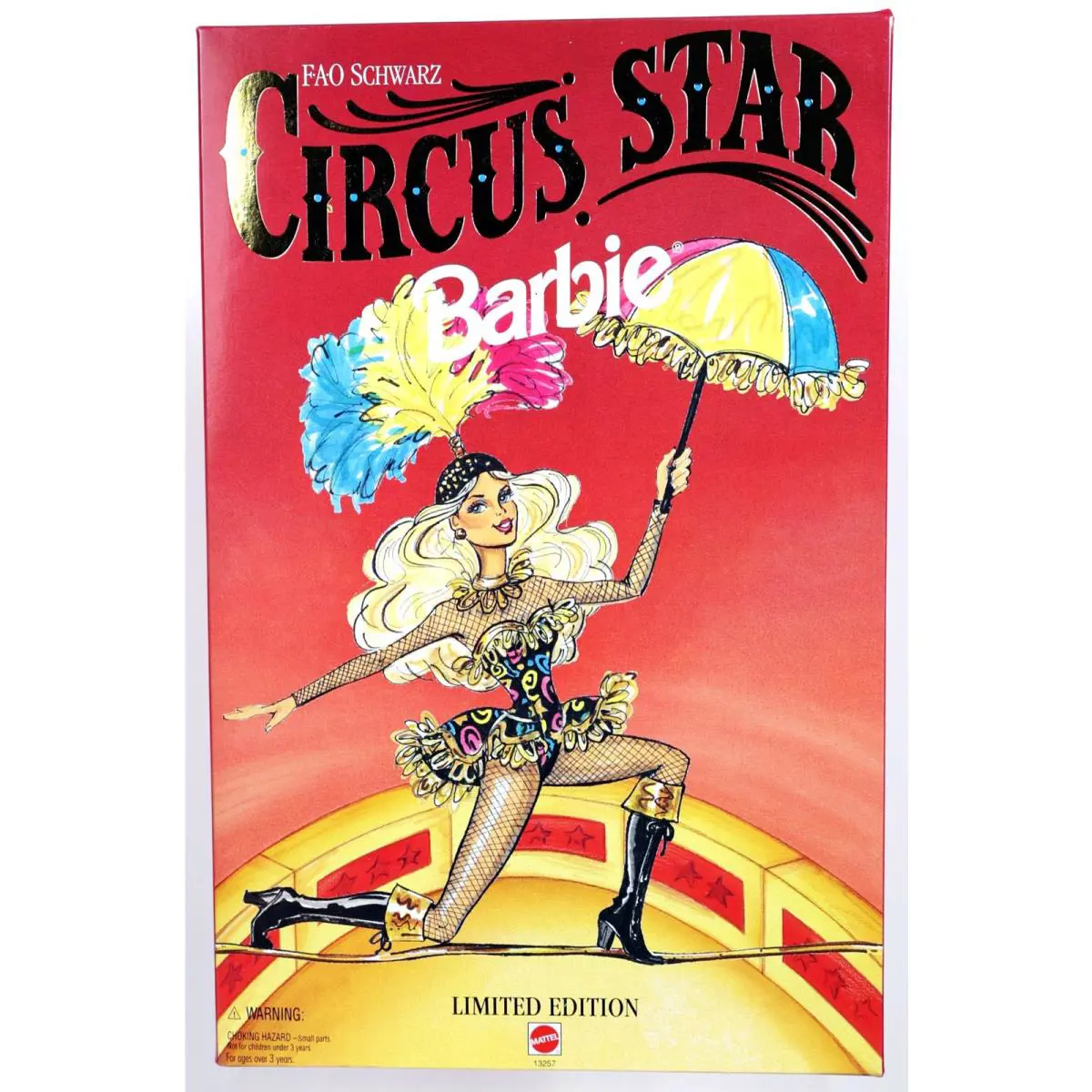 Fao Schwarz Circus Star Barbie Doll - 13257 Never Removed From Box 1994