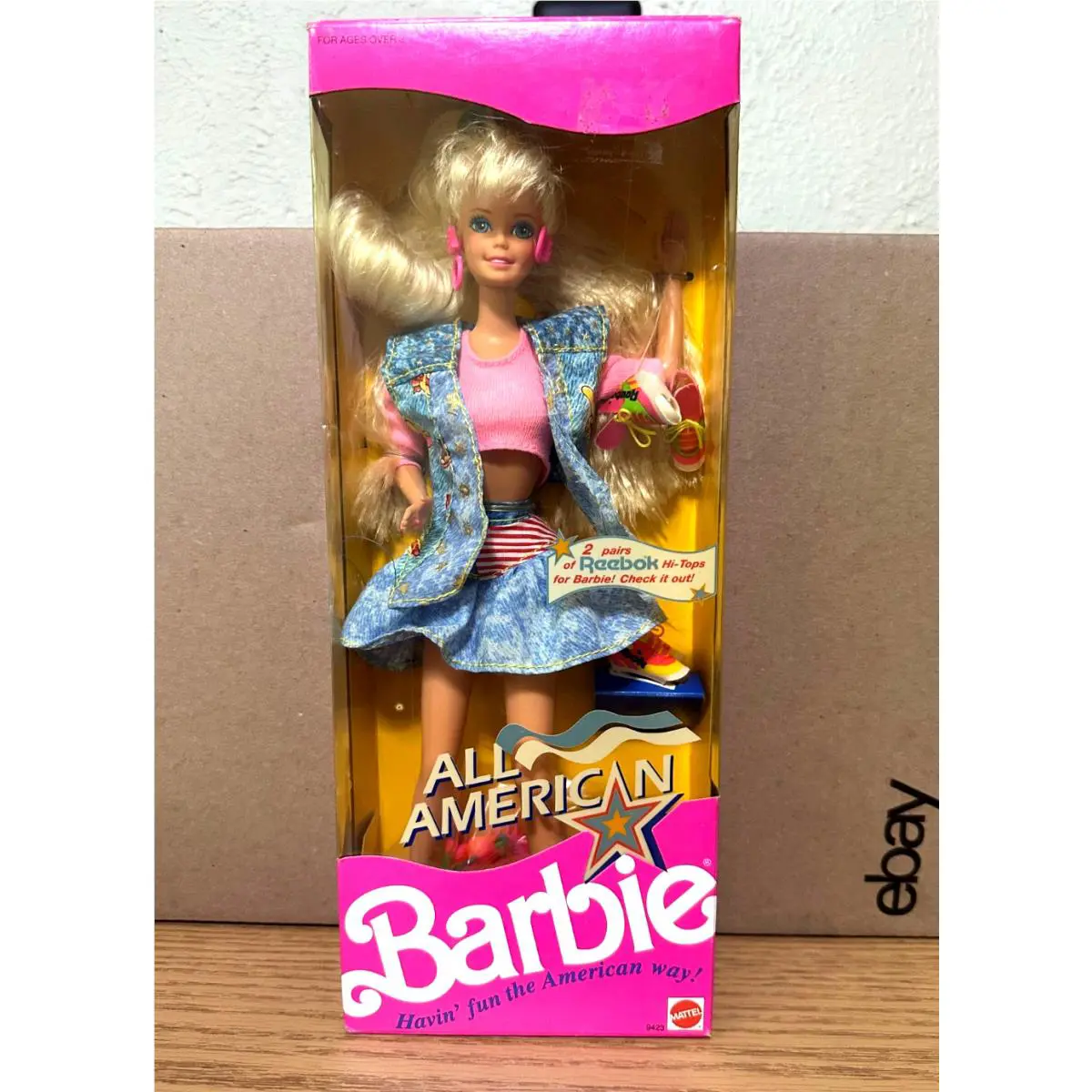 1990 Barbie All American Reebok Shoes 2 Pair Barbie Kira