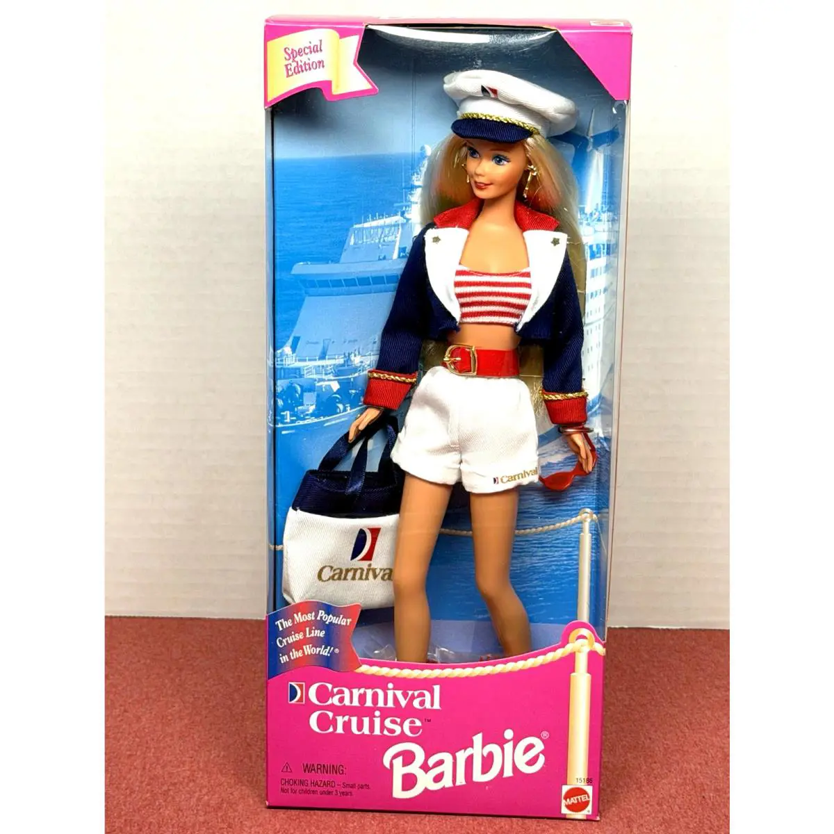 Carnival Cruise Barbie 1997 Special Edition 15186 Vacation Nautical Ship Vtg Htf