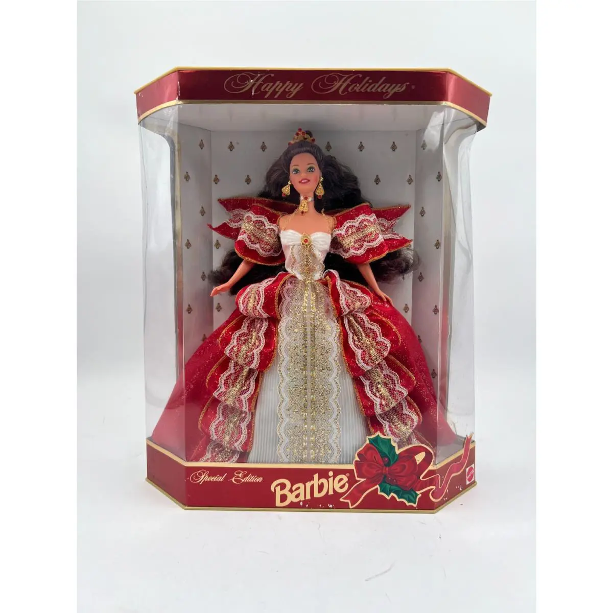 1997 Green Eyes Holiday Barbie Happy Holidays Special Edition