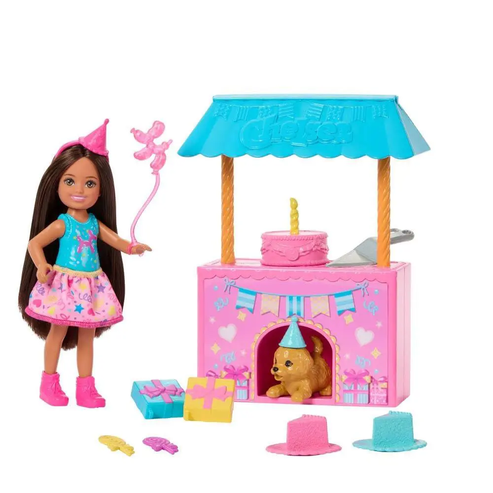 Barbie Family Friends Club Chelsea Surprise Birthday Party Playset with Chelse