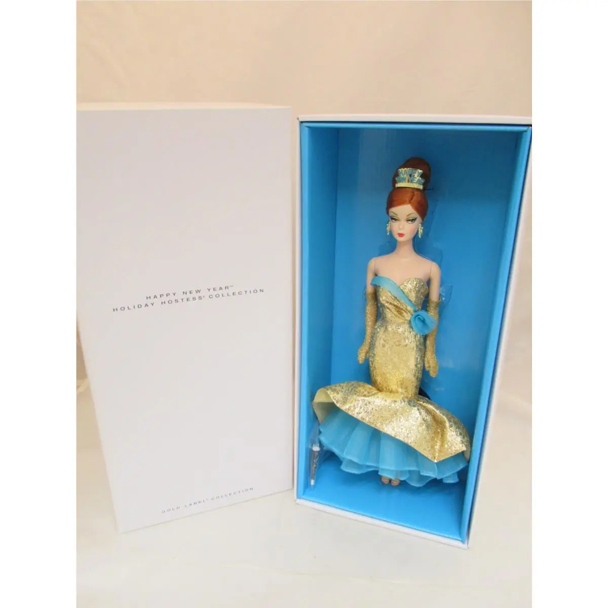 2013 Barbie Happy Year Holiday Hostess Collection Gold Label Collector Doll