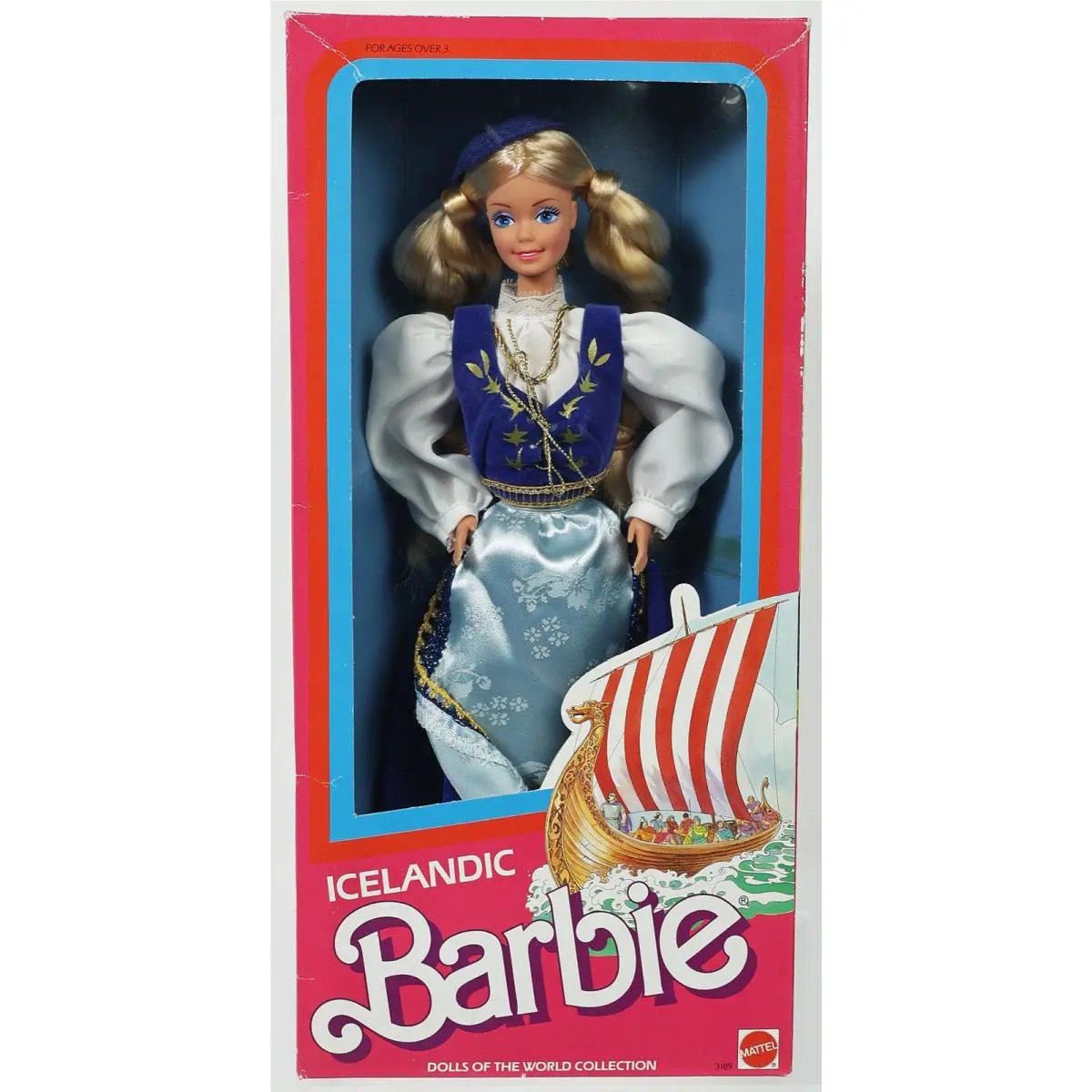 Vintage Icelandic Barbie Doll From Dolls of The World Collection 3189 Nrfb 1986
