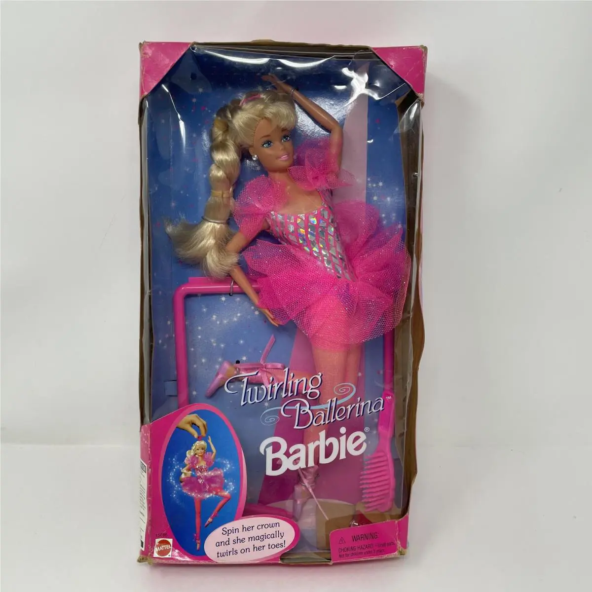 Vintage 1995 Twirling Ballerina Barbie Doll Mattel 15086 Blonde Nrfb Box Wear