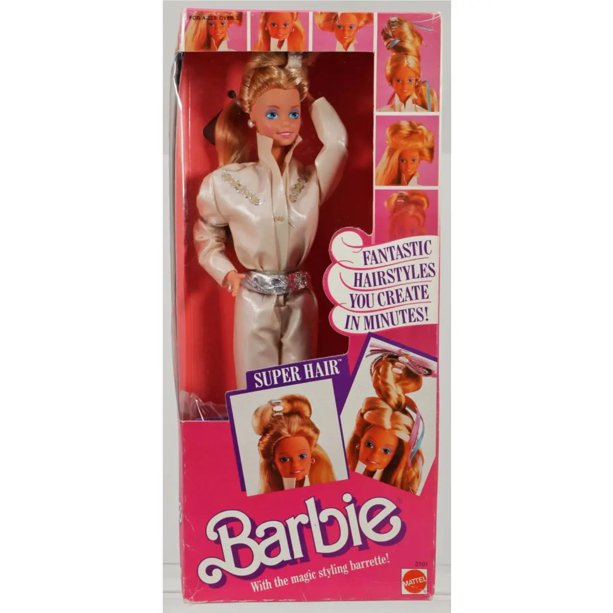 Vintage Super Hair Barbie Doll - 3101 Never Removed From Box 1986 Mattel Inc
