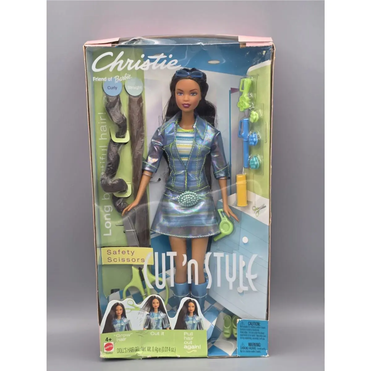 Cut N Style Christie 2002 Barbie Doll Mattel Rare Nrfb 56892