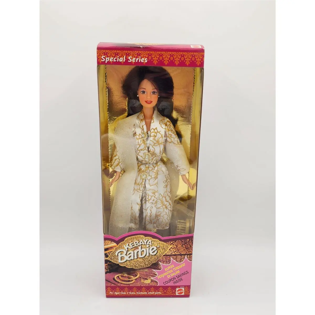 5861 Nrfb Mattel Malayasian Kebaya Barbie Doll in White Foreign Issue Htf Rare
