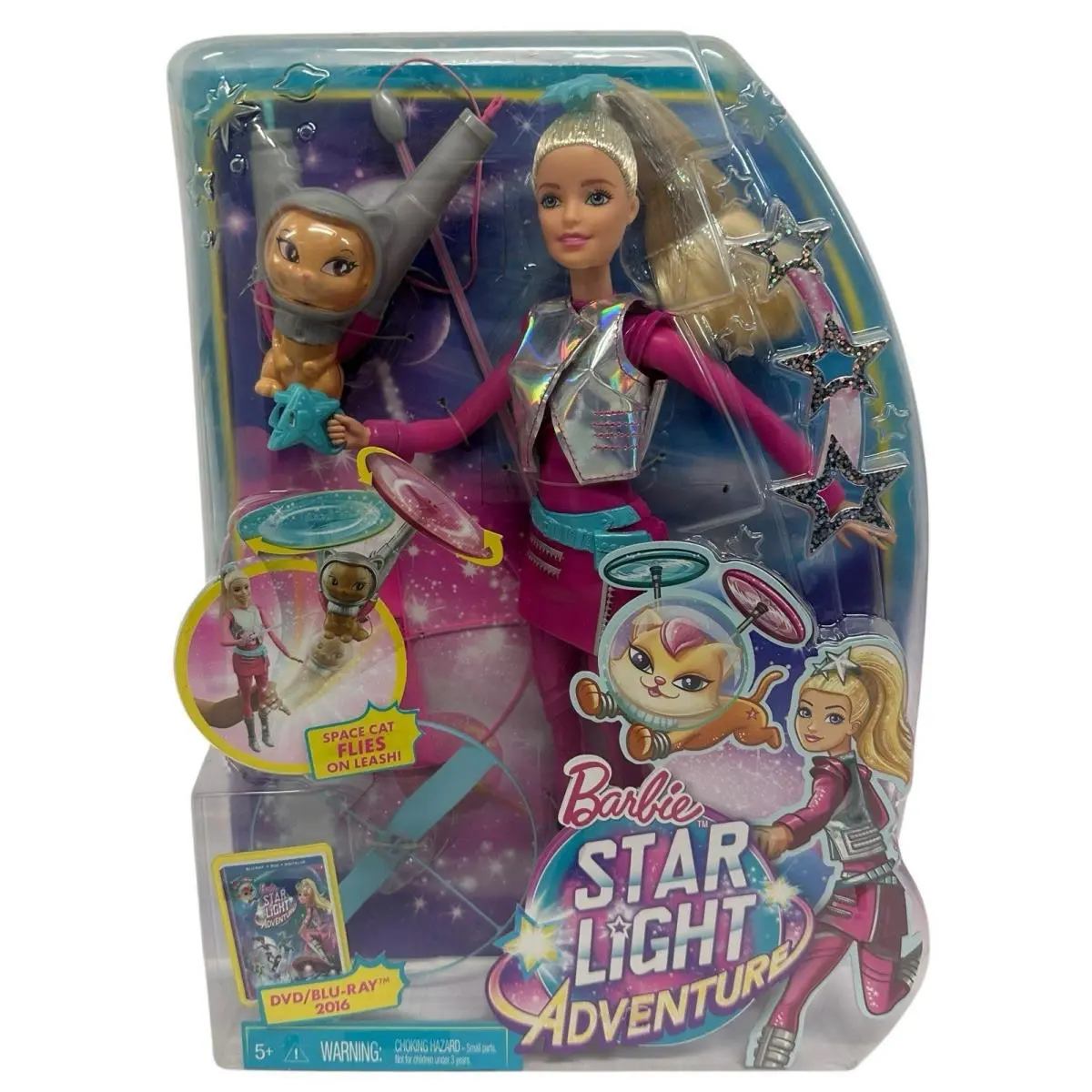 Barbie Doll Star Light Adventure Electronic Galaxy Barbie Flying Cat 2015 5+