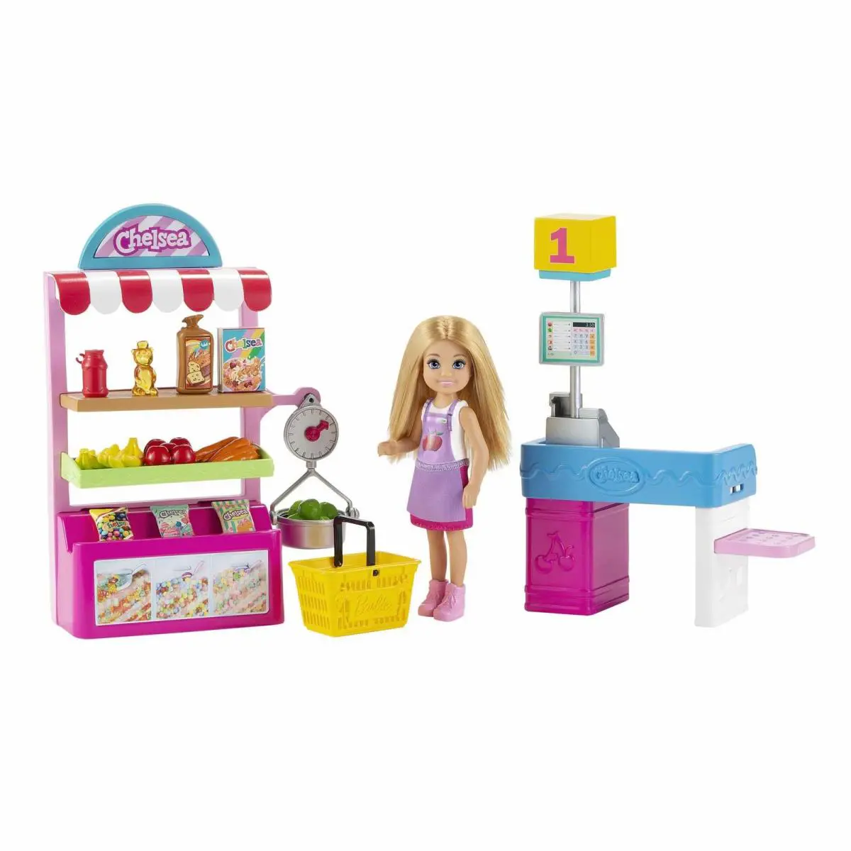 Barbie Chelsea Can Be Doll Snack Stand Playset with 15+ Multicolored