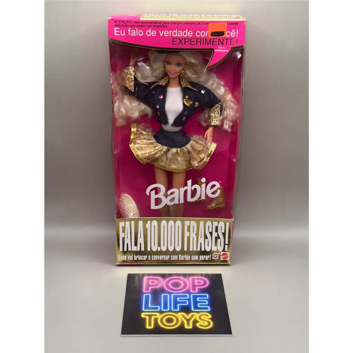 Vintage 1995 Mattel Estrela Brazil “super Talk Barbie” 14127 Nrfb