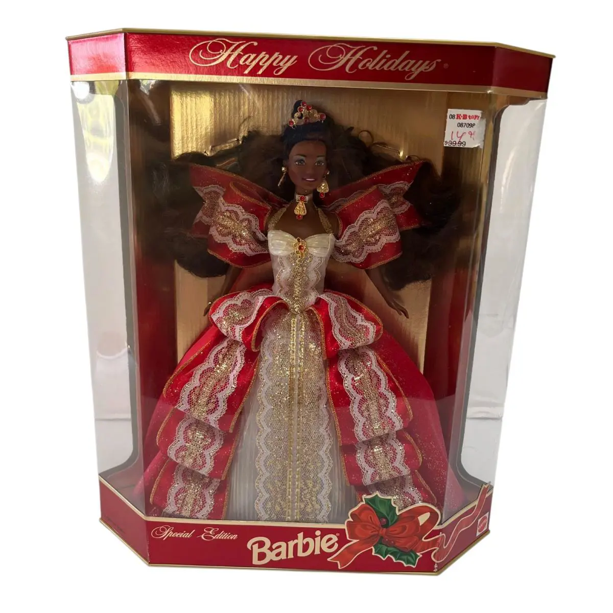 1997 Happy Holidays Barbie Doll African American Doll Mattel. 17833 Rare