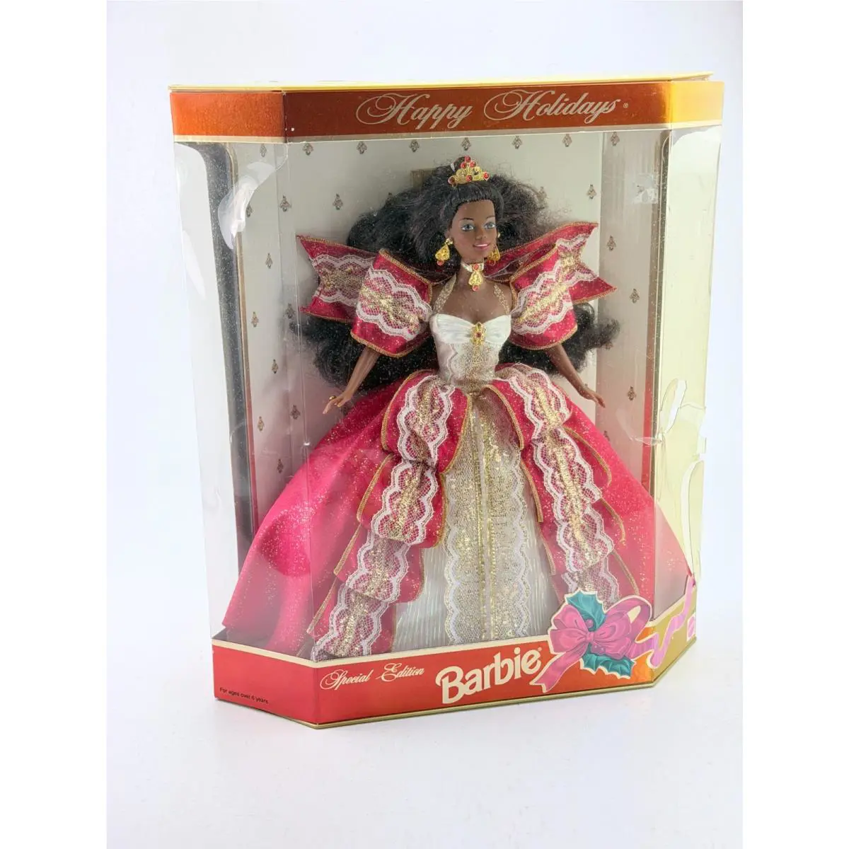 Vintage 1997 10th Anniversary Happy Holidays African American Barbie Doll -nip