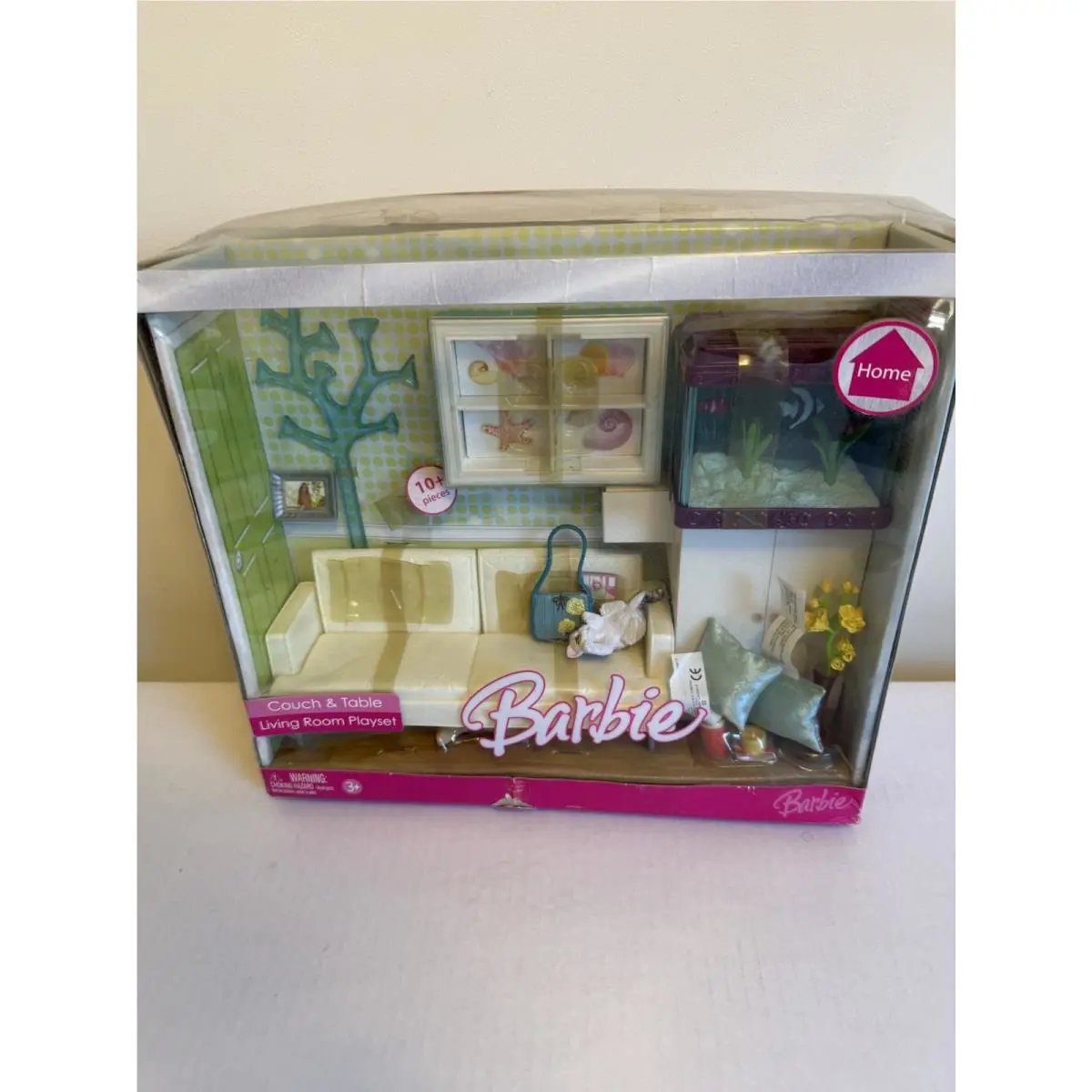 Barbie Living Room Couch Table Home Collection Mattel K8613 2006 Fish Tank
