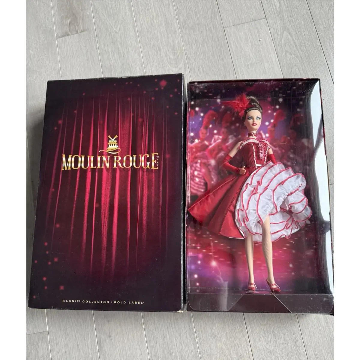 See AD Barbie Moulin Rouge Gold Label 7910 Doll Circa 2011 Limited Edition 5500