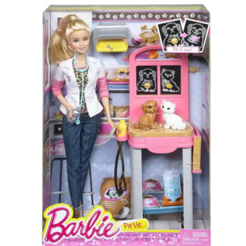Barbie Careers Pet Vet Playset – Barbie Pet Clinic with Doll Accessories-CCP70