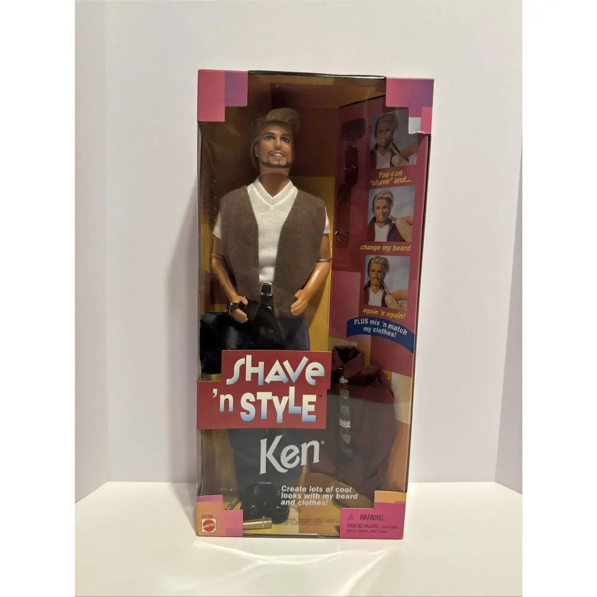 Vintage 1999 Shave `n Style Ken Doll Mattel 23780 Barbie Grooming Set