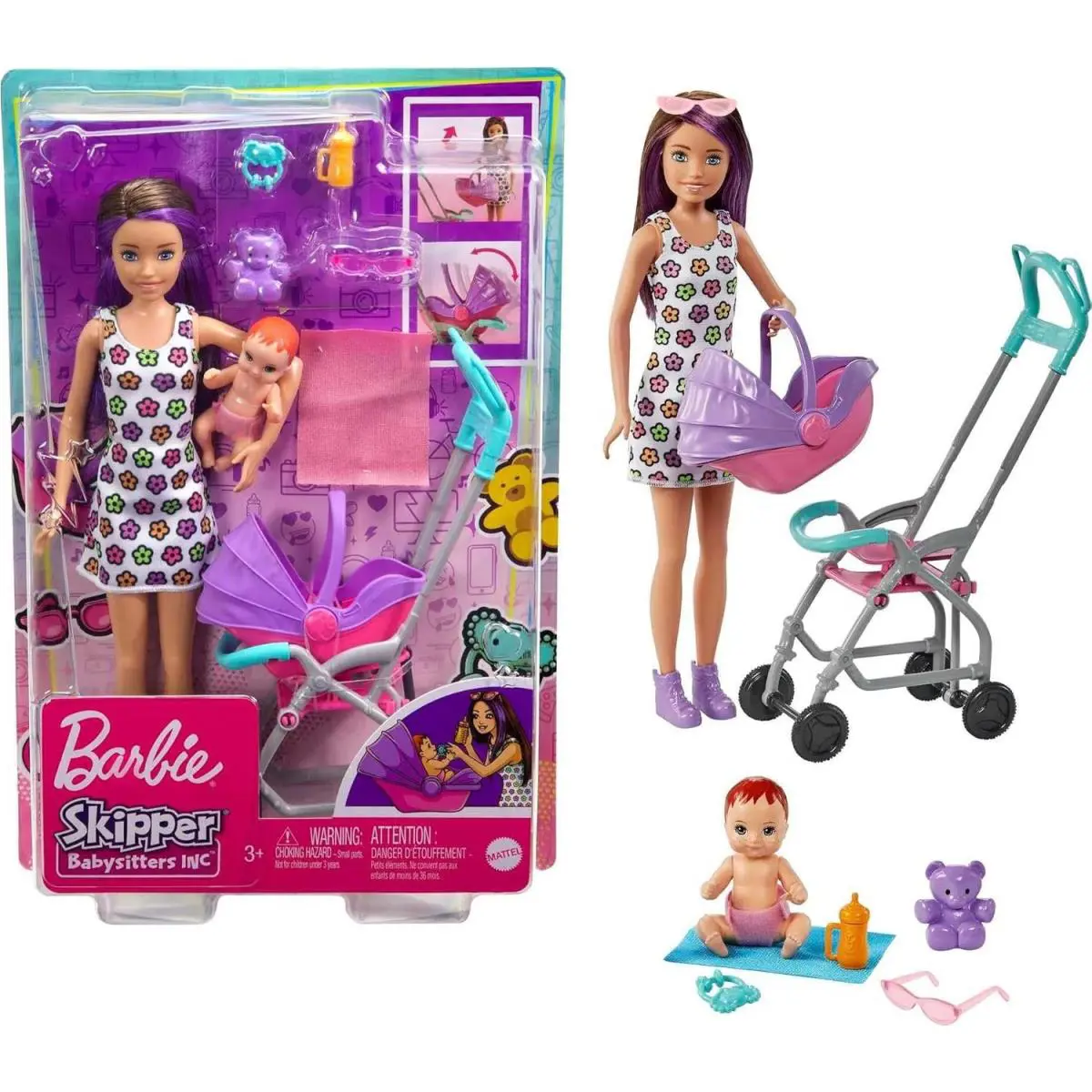 Barbie Skipper Babysitters Inc. Playset with Skipper Babysitter Doll Brunette
