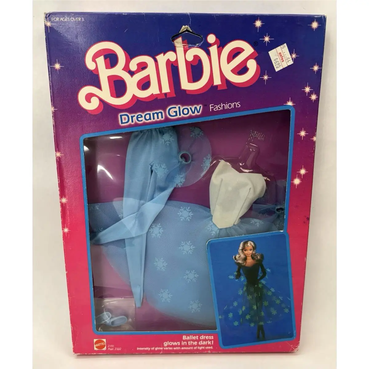 Vintage 1985 Dream Glow Barbie Doll Fashion 2191 Nrfb Mattel Doll