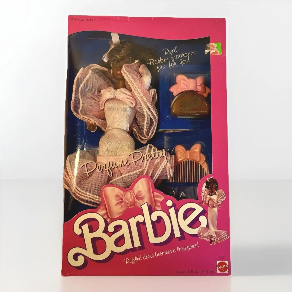 Perfume Pretty Christie Barbie Doll Vintage 1987 Pink Dress Bow