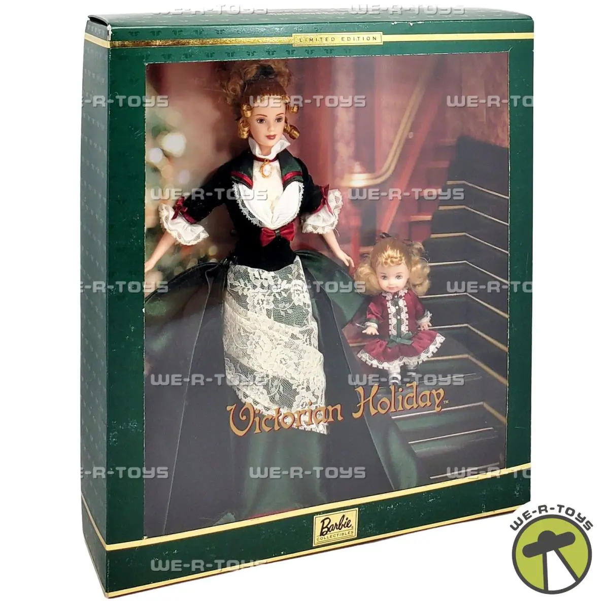 Victorian Holiday Barbie and Kelly Dolls Giftset 2000 Mattel 28395
