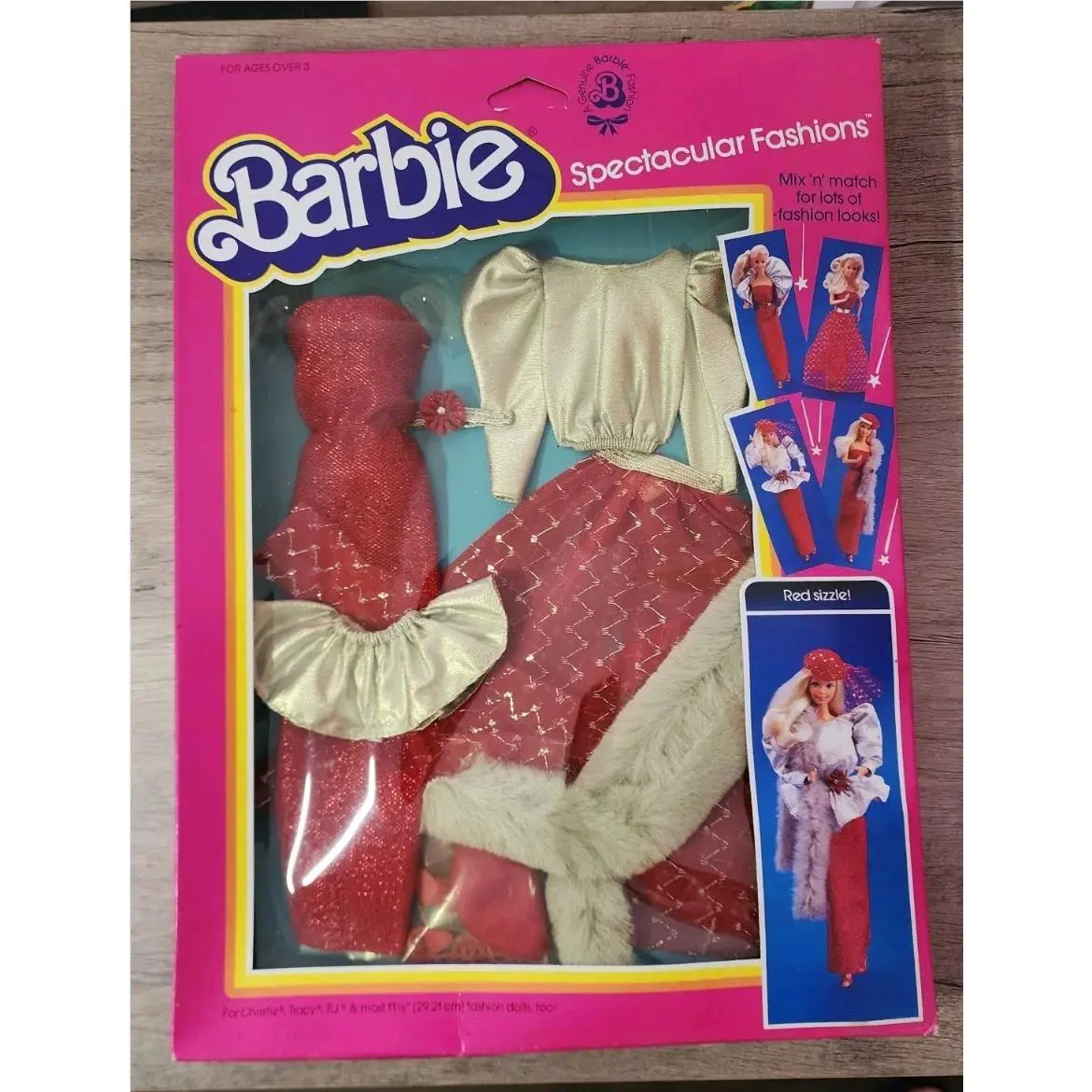 Vintage 1983 Superstar Barbie Christie PJ Spectacular Fashion Red Sizzle 7217