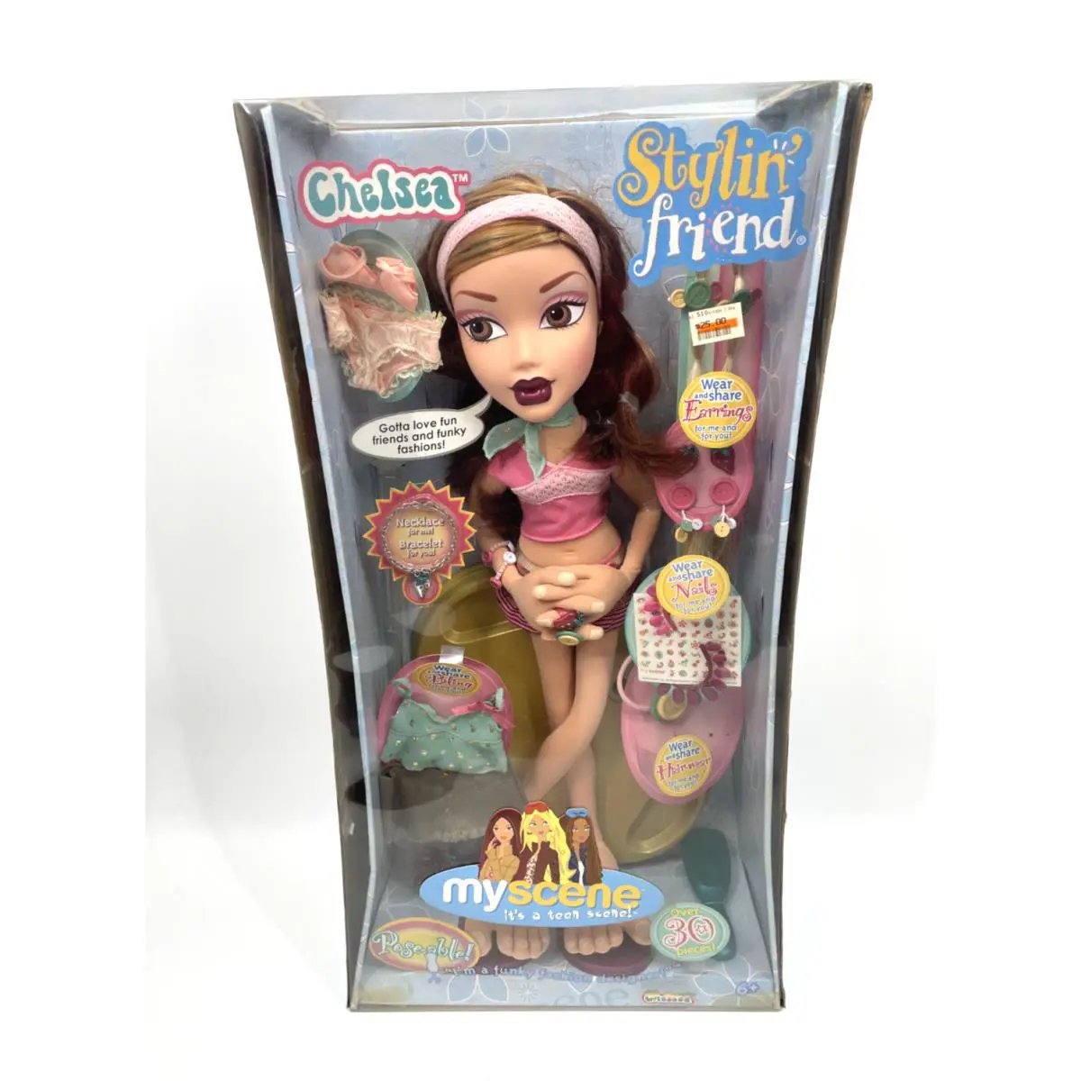 My Scene Stylin` Friend “chelsea” Rare 24 Poseable Doll 2004 Mattel