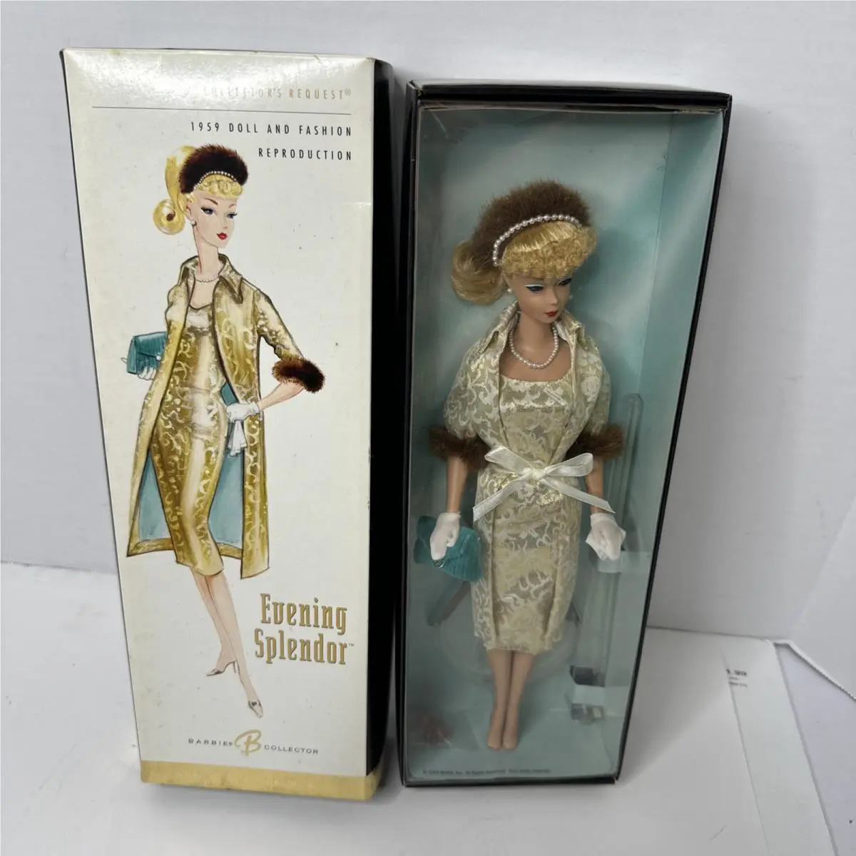 Mattel Barbie Gold Label Reproduction Evening Splendor Doll Nrfb G8890