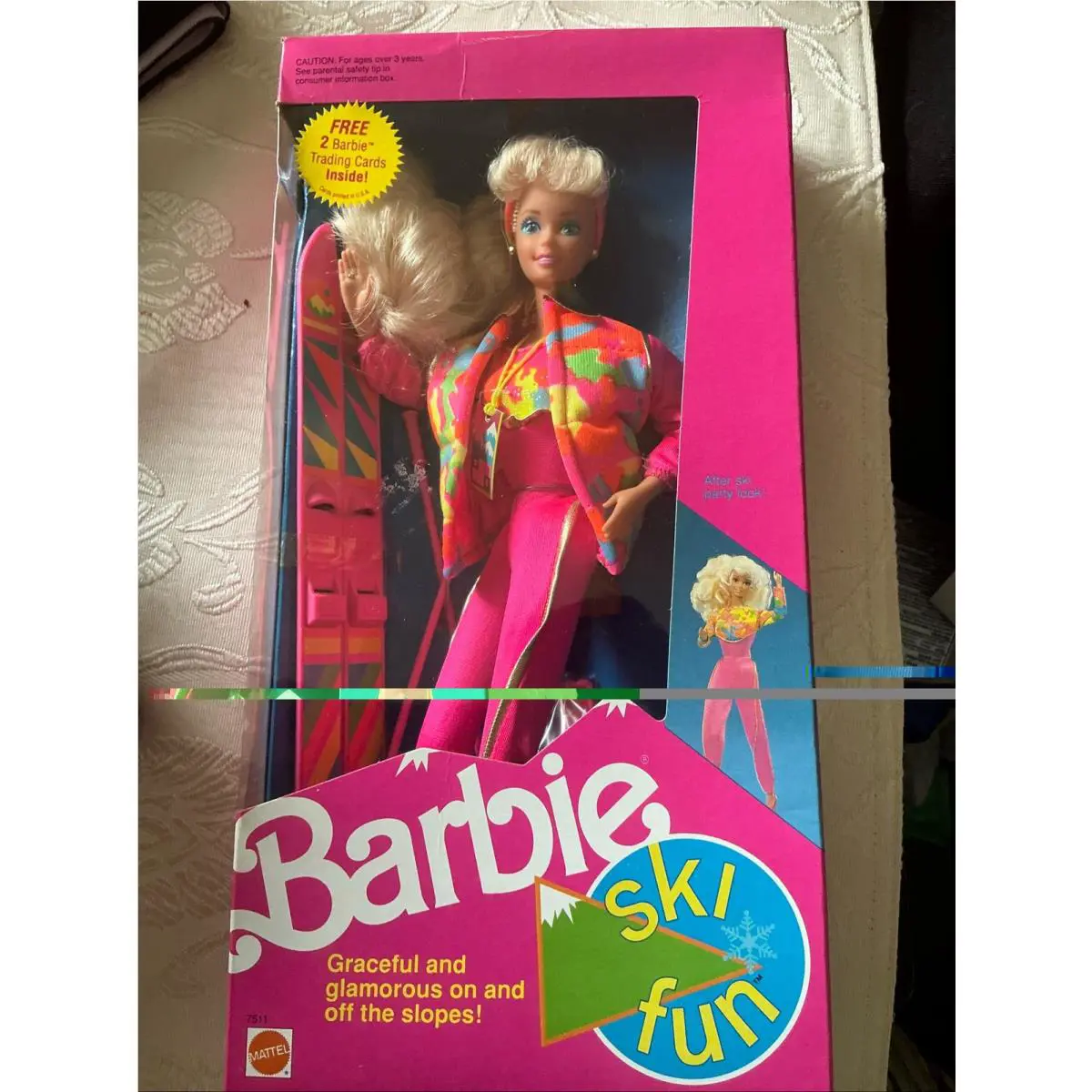 Barbie Ski Fun Fashion Doll Mattel 1991 Nrfb Vintage 7511